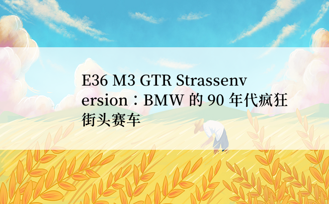 E36 M3 GTR Strassenversion：BMW 的 90 年代疯狂街头赛车